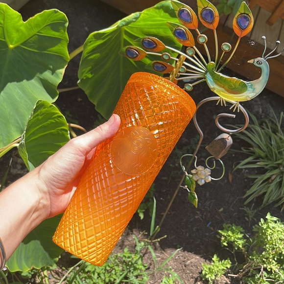 🌟 BEJEWELED Ombré Orange Starbucks Tumbler Summer 2022 Limited Edition Cup
